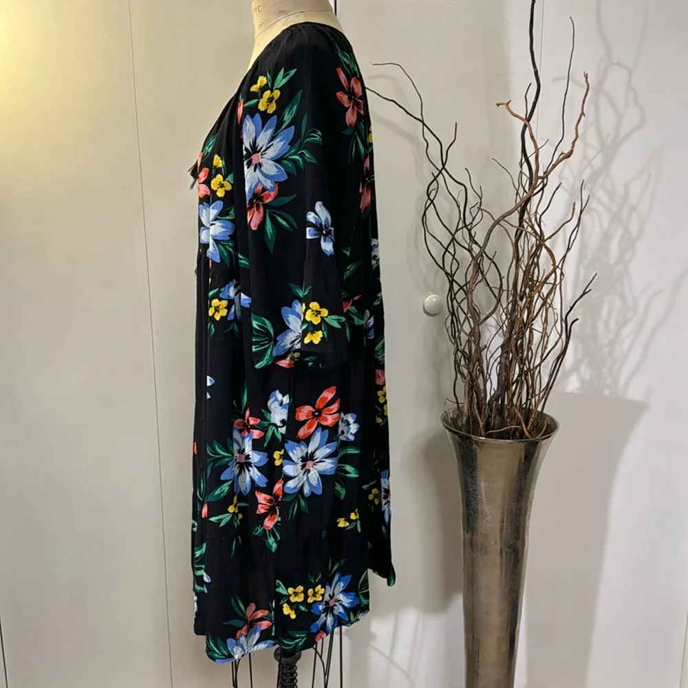 Old Navy floral 3/4 sleeve midi dress - Picture 3 of 8